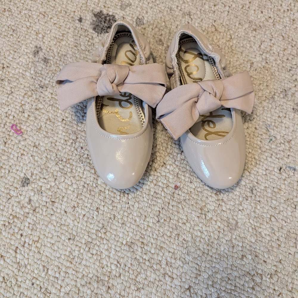 Kids Pink Bow Ballet Flats